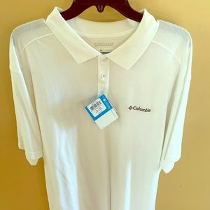 XL-Columbia White Polo Short